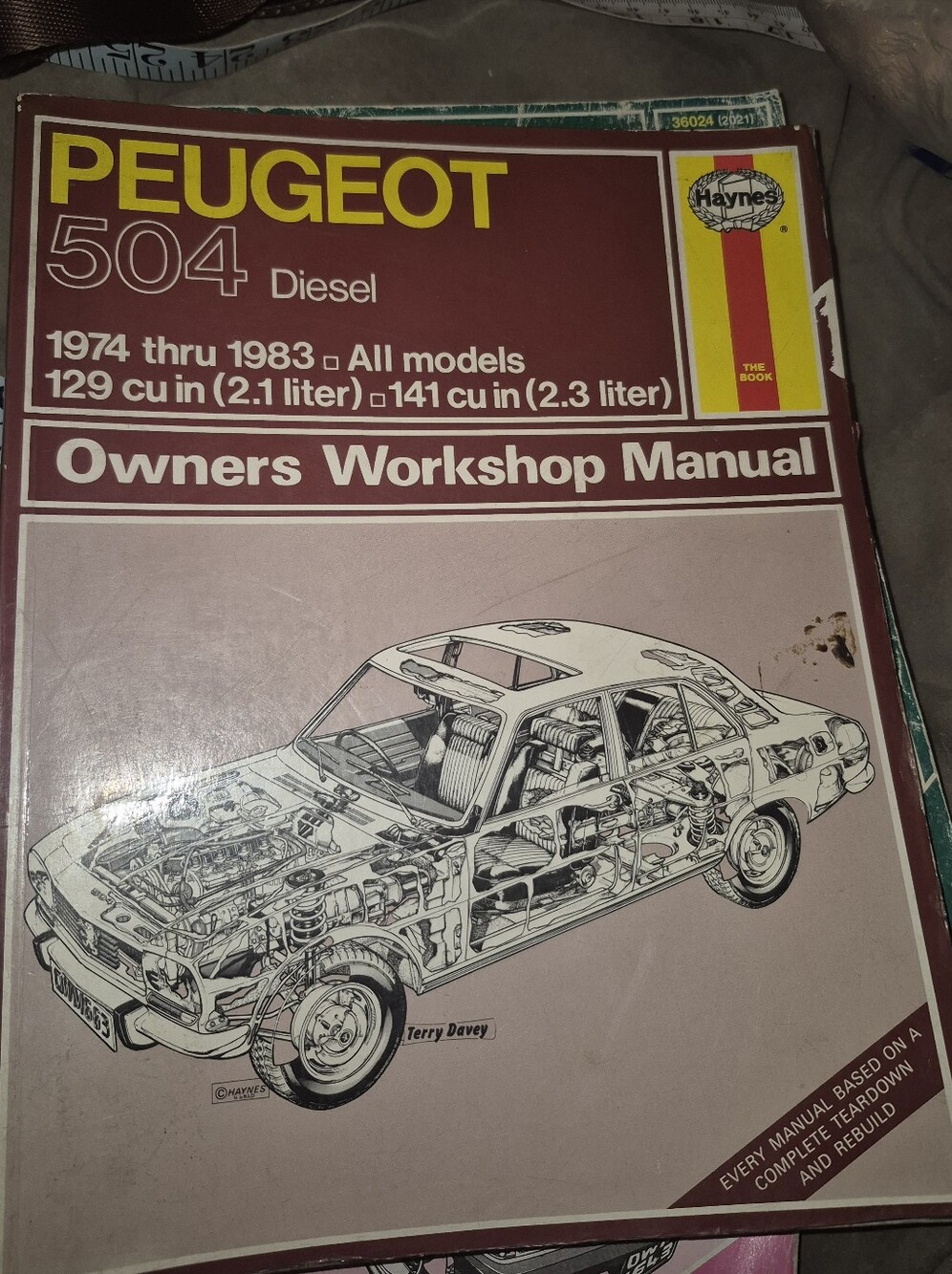 Haynes workshop manual Peugeot 504 diesel